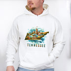 Colorful Tennessee State Design - States & Cities Unisex Crewneck T-Shirt Sweatshirt Hoodie
