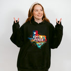 Colorful Texas State Design - States & Cities Unisex Crewneck T-Shirt Sweatshirt Hoodie