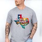Colorful Texas State Design - States & Cities Unisex Crewneck T-Shirt Sweatshirt Hoodie