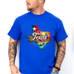 Colorful Texas State Design - States & Cities Unisex Crewneck T-Shirt Sweatshirt Hoodie