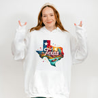 Colorful Texas State Design - States & Cities Unisex Crewneck T-Shirt Sweatshirt Hoodie