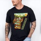 Colorful Vermont State Design - States & Cities Unisex Crewneck T-Shirt Sweatshirt Hoodie