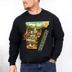 Colorful Vermont State Design - States & Cities Unisex Crewneck T-Shirt Sweatshirt Hoodie