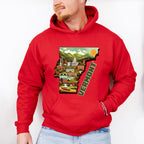 Colorful Vermont State Design - States & Cities Unisex Crewneck T-Shirt Sweatshirt Hoodie