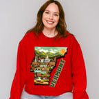 Colorful Vermont State Design - States & Cities Unisex Crewneck T-Shirt Sweatshirt Hoodie