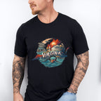 Colorful Virginia State Design - States & Cities Unisex Crewneck T-Shirt Sweatshirt Hoodie