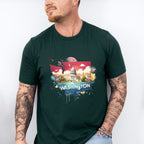 Colorful Washington State Design - States & Cities Unisex Crewneck T-Shirt Sweatshirt Hoodie