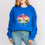 Colorful Washington State Design - States & Cities Unisex Crewneck T-Shirt Sweatshirt Hoodie