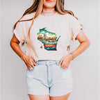 Colorful Wisconsin State Design - States & Cities Unisex Crewneck T-Shirt Sweatshirt Hoodie