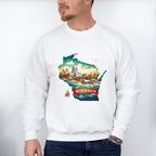 Colorful Wisconsin State Design - States & Cities Unisex Crewneck T-Shirt Sweatshirt Hoodie