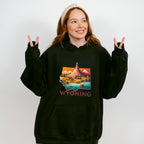 Colorful Wyoming State Design - States & Cities Unisex Crewneck T-Shirt Sweatshirt Hoodie