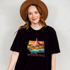Colorful Wyoming State Design - States & Cities Unisex Crewneck T-Shirt Sweatshirt Hoodie