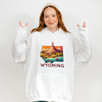 Colorful Wyoming State Design - States & Cities Unisex Crewneck T-Shirt Sweatshirt Hoodie
