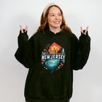 Colorful New Jersey State Design - States & Cities Unisex Crewneck T-Shirt Sweatshirt Hoodie