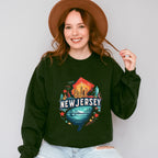 Colorful New Jersey State Design - States & Cities Unisex Crewneck T-Shirt Sweatshirt Hoodie