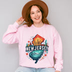Colorful New Jersey State Design - States & Cities Unisex Crewneck T-Shirt Sweatshirt Hoodie