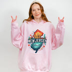 Colorful New Jersey State Design - States & Cities Unisex Crewneck T-Shirt Sweatshirt Hoodie
