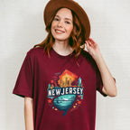 Colorful New Jersey State Design - States & Cities Unisex Crewneck T-Shirt Sweatshirt Hoodie