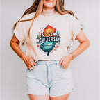 Colorful New Jersey State Design - States & Cities Unisex Crewneck T-Shirt Sweatshirt Hoodie