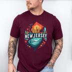 Colorful New Jersey State Design - States & Cities Unisex Crewneck T-Shirt Sweatshirt Hoodie