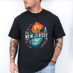 Colorful New Jersey State Design - States & Cities Unisex Crewneck T-Shirt Sweatshirt Hoodie