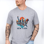 Colorful New York State Design - States & Cities Unisex Crewneck T-Shirt Sweatshirt Hoodie