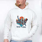 Colorful New York State Design - States & Cities Unisex Crewneck T-Shirt Sweatshirt Hoodie