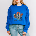 Colorful New York State Design - States & Cities Unisex Crewneck T-Shirt Sweatshirt Hoodie