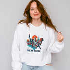 Colorful New York State Design - States & Cities Unisex Crewneck T-Shirt Sweatshirt Hoodie