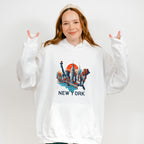 Colorful New York State Design - States & Cities Unisex Crewneck T-Shirt Sweatshirt Hoodie
