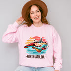 Colorful North Carolina State Design - States & Cities Unisex Crewneck T-Shirt Sweatshirt Hoodie