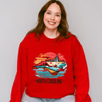 Colorful North Carolina State Design - States & Cities Unisex Crewneck T-Shirt Sweatshirt Hoodie