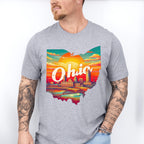Colorful Ohio State Design - States & Cities Unisex Crewneck T-Shirt Sweatshirt Hoodie