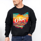 Colorful Ohio State Design - States & Cities Unisex Crewneck T-Shirt Sweatshirt Hoodie