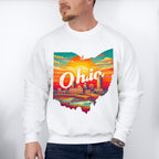 Colorful Ohio State Design - States & Cities Unisex Crewneck T-Shirt Sweatshirt Hoodie
