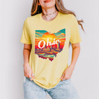 Colorful Ohio State Design - States & Cities Unisex Crewneck T-Shirt Sweatshirt Hoodie