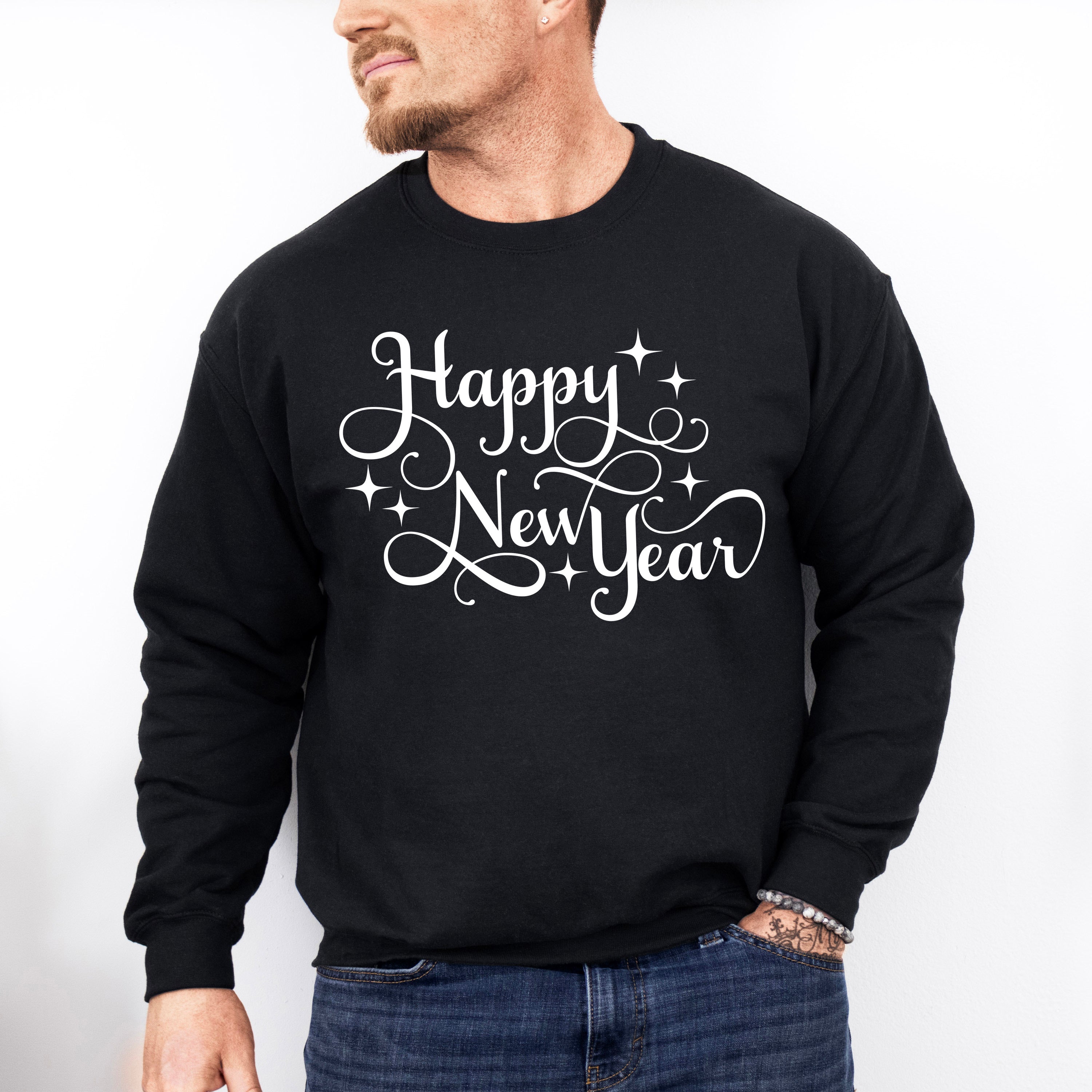 Happy New Year Sparkles - New Years Unisex Crewneck T-Shirt Sweatshirt Hoodie
