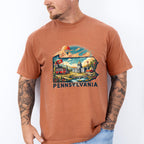 Colorful Pennsylvania State Design - States & Cities Unisex Crewneck T-Shirt Sweatshirt Hoodie
