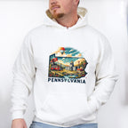 Colorful Pennsylvania State Design - States & Cities Unisex Crewneck T-Shirt Sweatshirt Hoodie