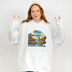 Colorful Pennsylvania State Design - States & Cities Unisex Crewneck T-Shirt Sweatshirt Hoodie