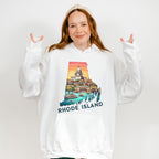 Colorful Rhode Island State Design - States & Cities Unisex Crewneck T-Shirt Sweatshirt Hoodie