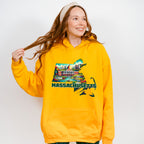 Colorful Massachusetts Design - States & Cities Unisex Crewneck T-Shirt Sweatshirt Hoodie