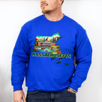 Colorful Massachusetts Design - States & Cities Unisex Crewneck T-Shirt Sweatshirt Hoodie