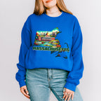 Colorful Massachusetts Design - States & Cities Unisex Crewneck T-Shirt Sweatshirt Hoodie