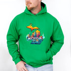 Colorful Michigan Design - States & Cities Unisex Crewneck T-Shirt Sweatshirt Hoodie