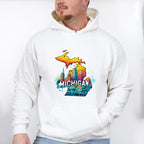 Colorful Michigan Design - States & Cities Unisex Crewneck T-Shirt Sweatshirt Hoodie