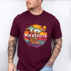Colorful Minnesota Design - States & Cities Unisex Crewneck T-Shirt Sweatshirt Hoodie