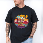 Colorful Minnesota Design - States & Cities Unisex Crewneck T-Shirt Sweatshirt Hoodie