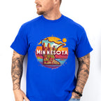 Colorful Minnesota Design - States & Cities Unisex Crewneck T-Shirt Sweatshirt Hoodie