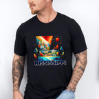 Colorful Mississippi Design - States & Cities Unisex Crewneck T-Shirt Sweatshirt Hoodie
